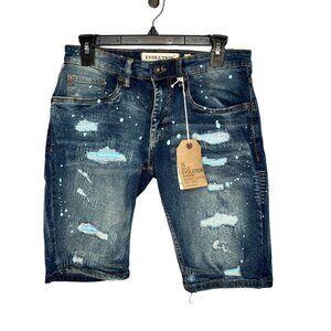 Evolution In Design NWT Jean shorts boys size 20 Rip & Repair Paint Splatter
